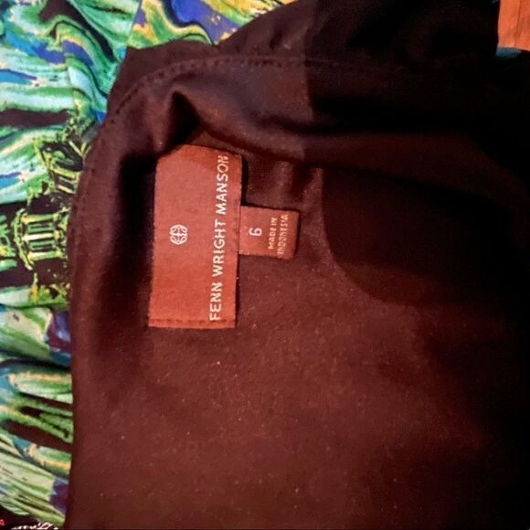 Fenn Wright Manson Green Blue Black Multi Color Sleveless Dress - Picture 8 of 8